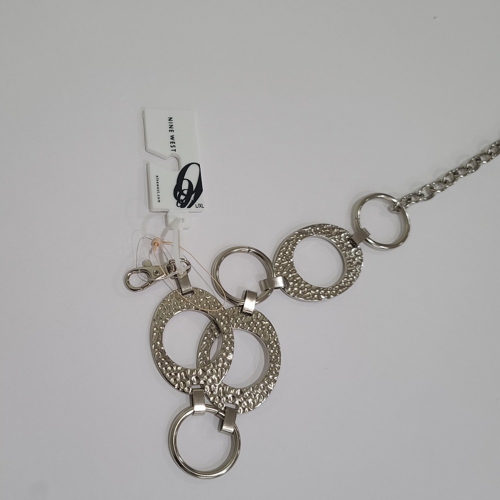 New Nine West Silver Chain Belt - Picture 6 of 16